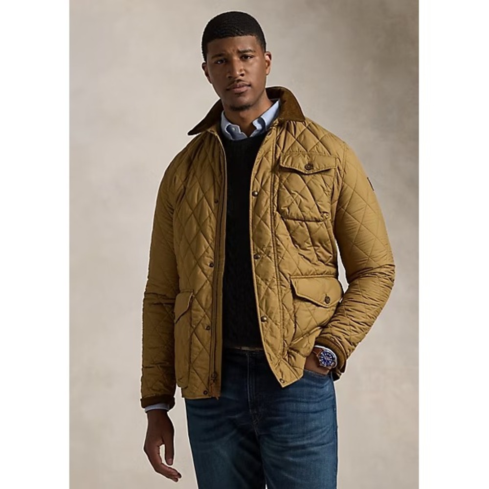 Polo Ralph Lauren The Beaton Quilted Jacket Men 4XLT Tall Brown Water Repellent